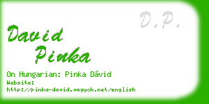 david pinka business card